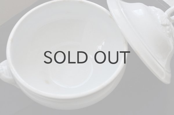 画像2: 【送料無料】フランス・アンティーク GIENジアン窯　スーピエール/蓋付