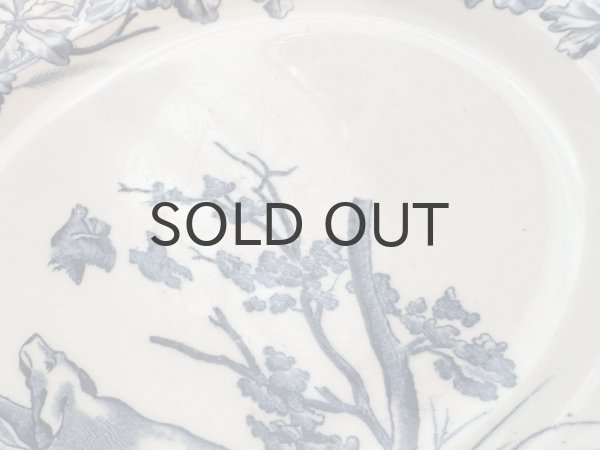 画像4: フランス・アンティーク クレールフォンテーヌCHASSEプレート/22.5cm