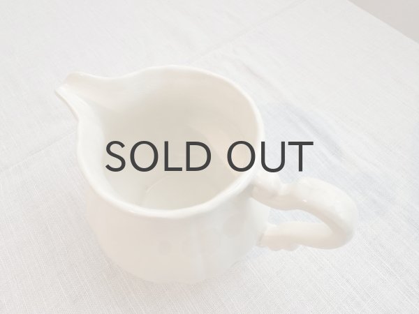 画像2: フランス・アンティーク SARREGUEMINES（サルグミンヌ）花リム ／ミルクピッチャー