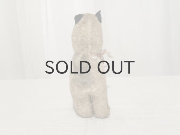画像7: ドイツ・ヴィンテージ 猫のぬいぐるみ/グリーンアイ/16.5cm