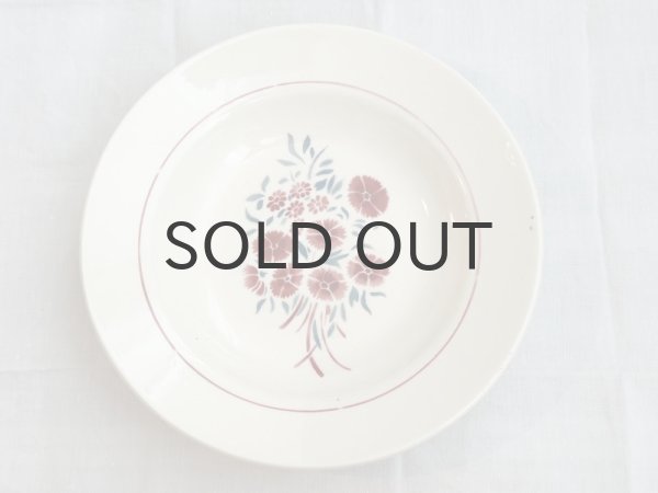 画像1: フランス・アンティーク　バドンビレー深皿　撫子