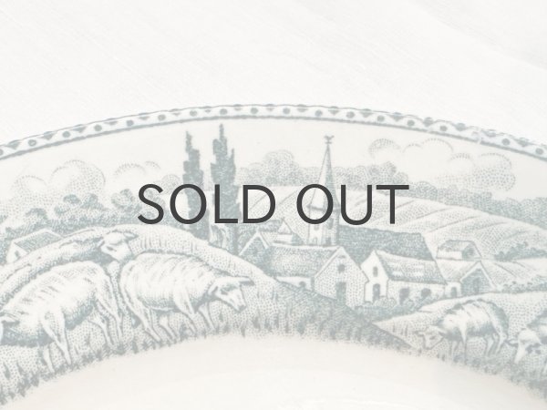 画像3: フランス・サンタマン窯　LAITIERE 酪農家シリーズ/平皿　ヒツジ飼い