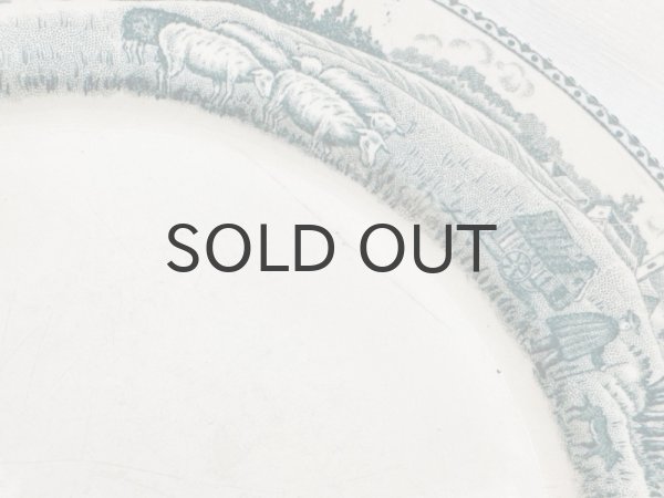 画像4: フランス・サンタマン窯　LAITIERE 酪農家シリーズ/平皿　ヒツジ飼い