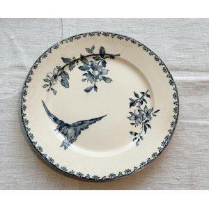 画像: フランス・DIGOIN（ディゴワン）/デザートサイズ平皿/鳥と花