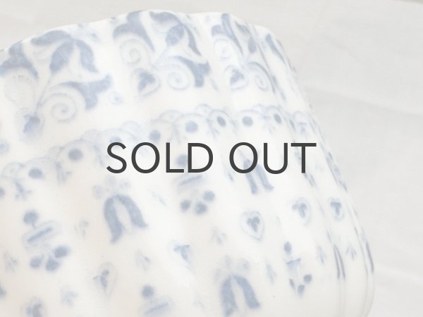 画像5: チェコ・窯元不明　インクブルーのマグカップ/フリル