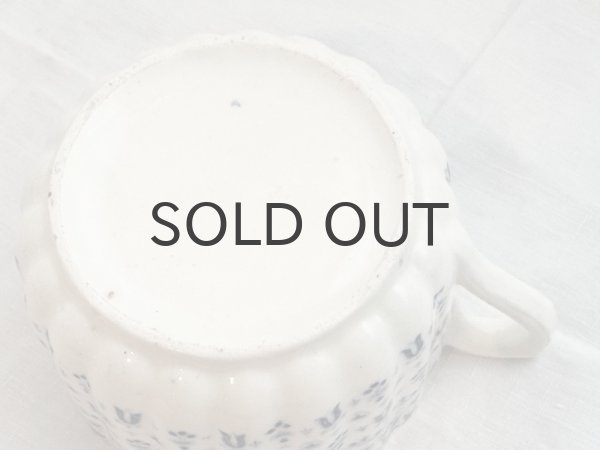 画像6: チェコ・窯元不明　インクブルーのマグカップ/フリル