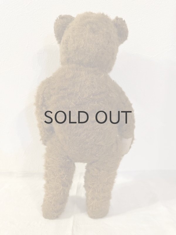 画像4: ドイツ・ヴィンテージ テディベア　びっくり顔のこげ茶くん　38cm