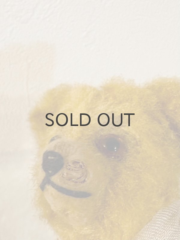 画像8: ドイツ・ヴィンテージ クリクリおめめの黄色いピーナツベア　17cm