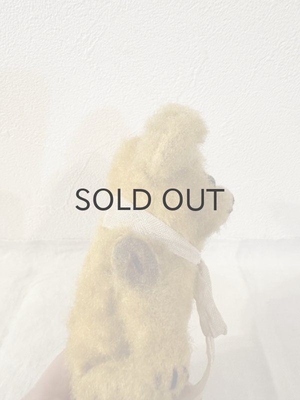 画像5: ドイツ・ヴィンテージ クリクリおめめの黄色いピーナツベア　17cm