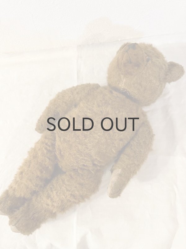 画像3: ドイツ・ヴィンテージ テディベア　びっくり顔のこげ茶くん　38cm