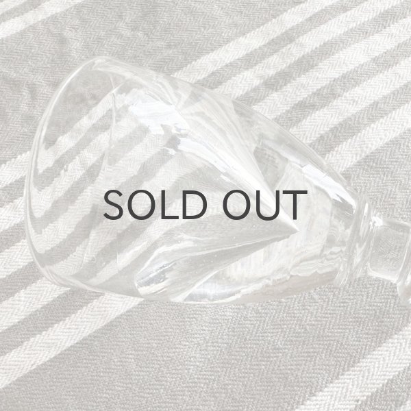 画像3: フランス・アンティーク リキュールグラス　トロンプルイユ　1900年初期　三角厚底