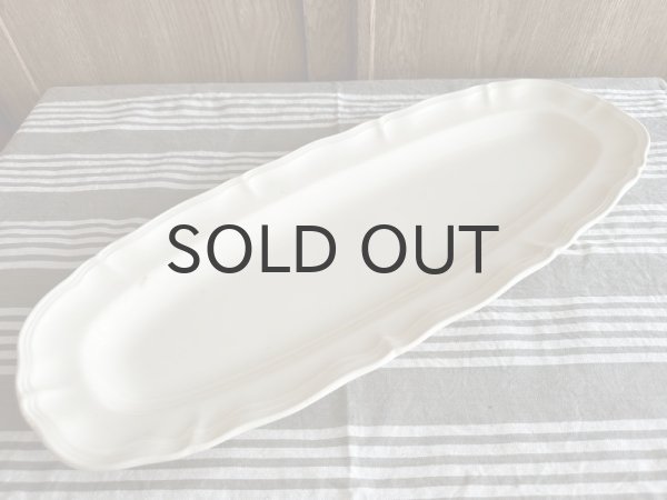 画像2: 【送料無料】フランス　サルグミンヌ　花リム　ポワソンプレート（魚用）58.5cm