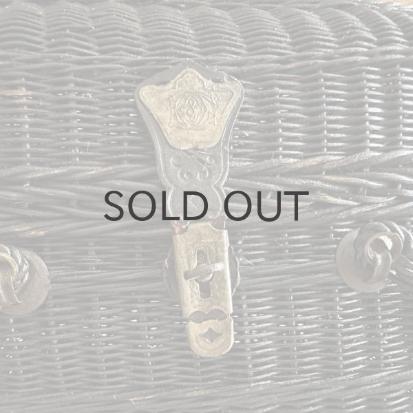 画像2: 【送料無料】フランス・アンティーク ナポレオン3世様式　ブラックパニエ　モノグラム