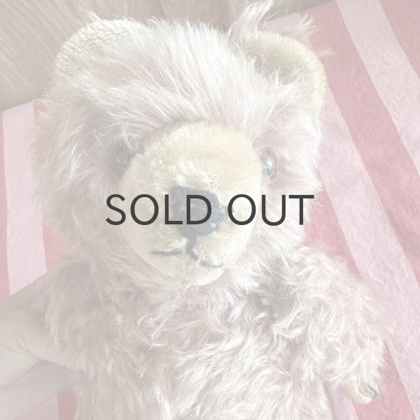 画像4: ドイツ・ヴィンテージ  ロングモヘアのテディベア/ピンク　グラスアイ　41cm 5ジョイント