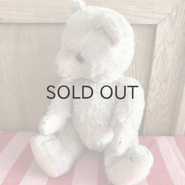 画像3: ドイツ・ヴィンテージ  優しいお顔のクマ/グレージュ　グラスアイ　34cm 5ジョイント