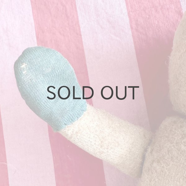 画像9: ドイツ・アンティーク　テディベア　耳なしくん　31cm グラスアイ