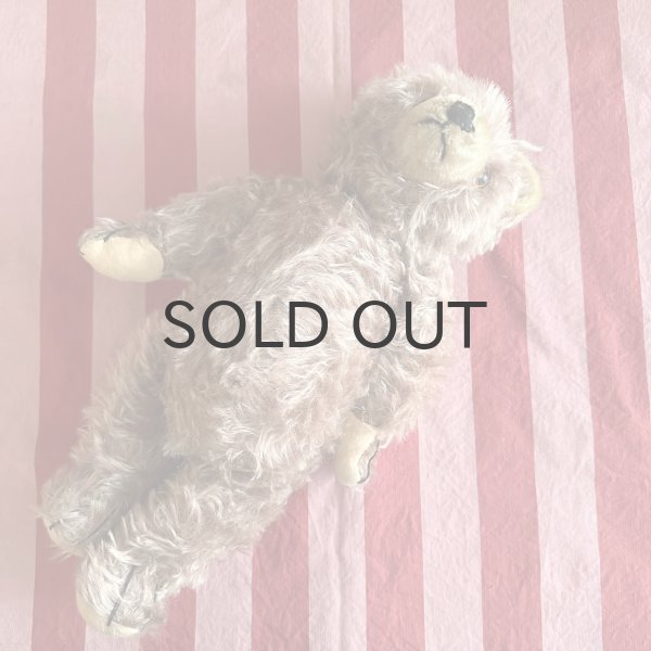 画像3: ドイツ・ヴィンテージ  ロングモヘアのテディベア/ピンク　グラスアイ　41cm 5ジョイント