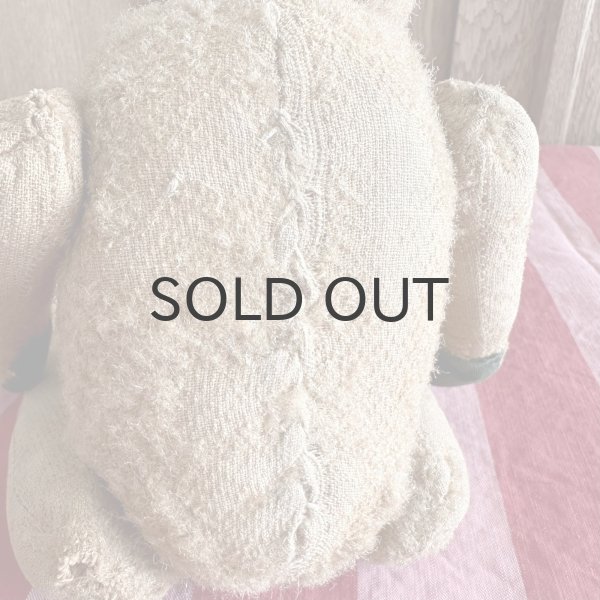 画像5: ドイツ・アンティーク　テディベア　耳なしくん　31cm グラスアイ