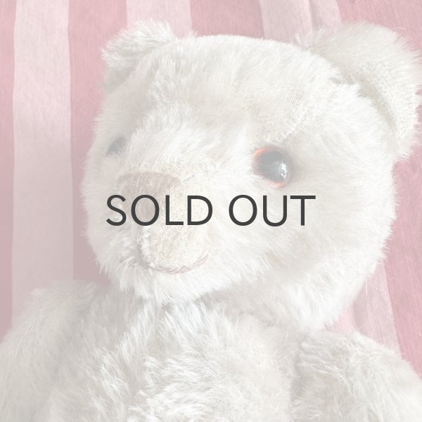 画像4: ドイツ・ヴィンテージ  優しいお顔のクマ/グレージュ　グラスアイ　34cm 5ジョイント