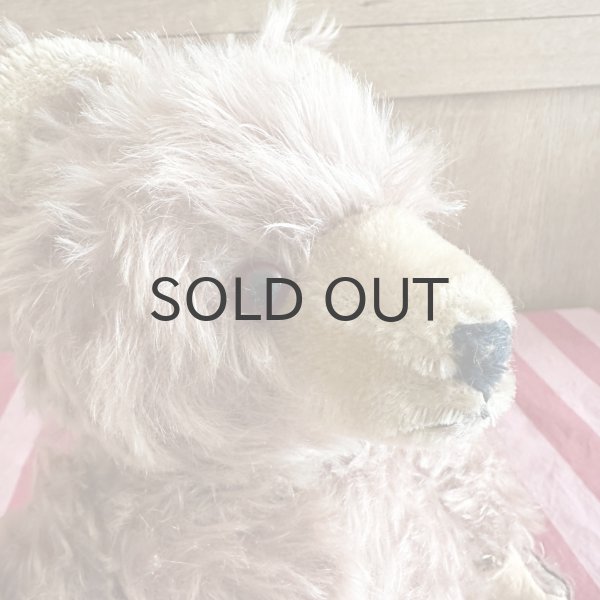 画像6: ドイツ・ヴィンテージ  ロングモヘアのテディベア/ピンク　グラスアイ　41cm 5ジョイント