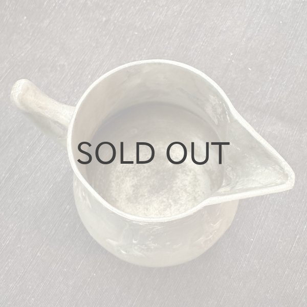 画像5: フランス・アンティーク アールヌーボー　エタン（ピューター）ジャグ/花