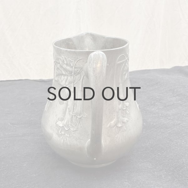 画像3: フランス・アンティーク アールヌーボー　エタン（ピューター）ジャグ/花