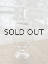 画像: フランス・アンティーク ガラスのボンボニエール　ガラスジャー　