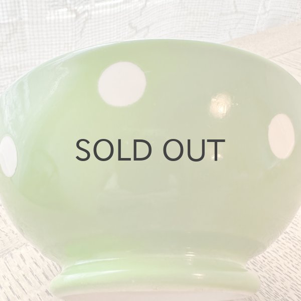 画像2: フランス・Longchampロンシャン　カフェオレボウル/グリーン水玉