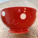 画像: フランス・Longchampロンシャン　カフェオレボウル/赤水玉