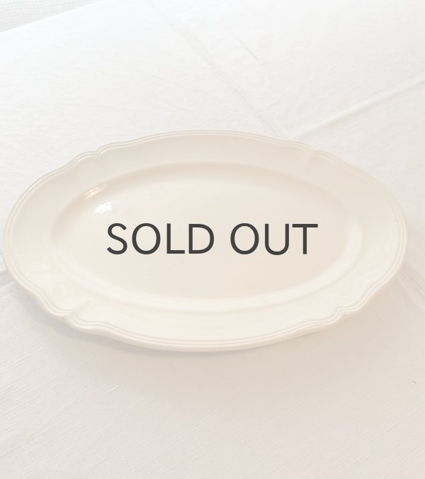 画像1: フランス・アンティーク サルグミンヌ 花リム/オーバル 36cm