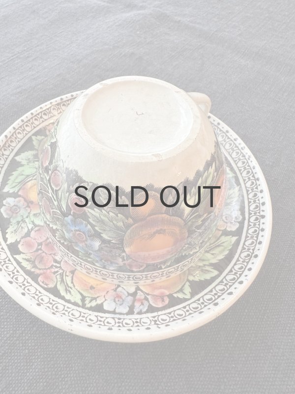 画像2: フランス・OPAQUE de Sarreguemines サルグミンヌ／カップ&ソーサー/フルーツ