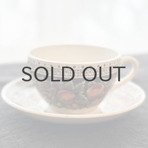 画像: フランス・OPAQUE de Sarreguemines サルグミンヌ／カップ&ソーサー/フルーツ