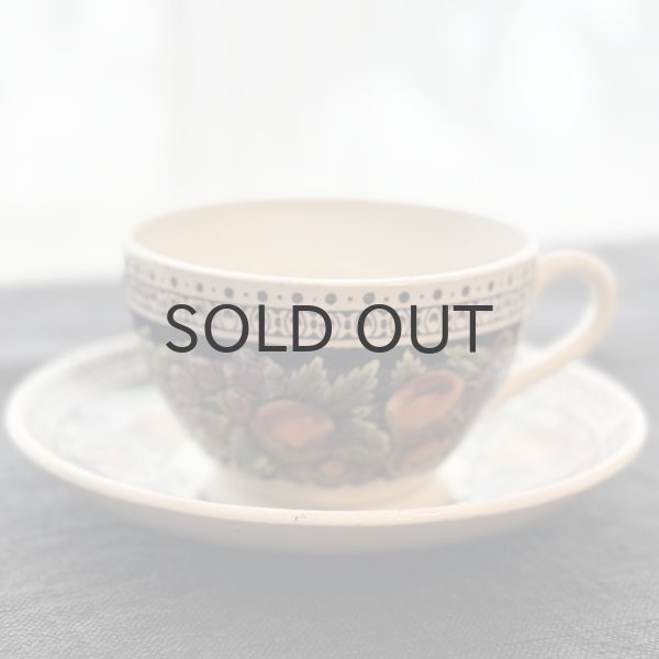 画像1: フランス・OPAQUE de Sarreguemines サルグミンヌ／カップ&ソーサー/フルーツ