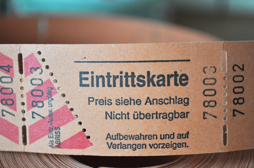 画像: ドイツのチケット/オレンジ 10枚セット