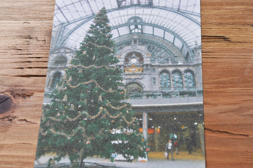 画像: オリジナルポストカード/アントワープ・・・駅のクリスマスツリー