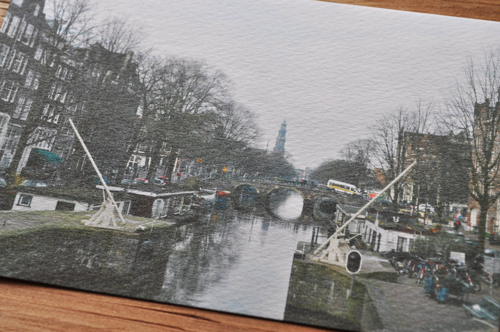 画像: オリジナルポストカード/アムステルダム・・・運河とカナルハウス