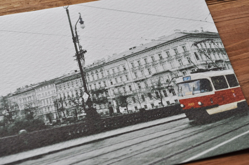 画像: オリジナルポストカード/プラハ・・・古びたトラム