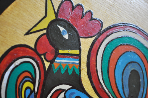 画像: ◆50%off◆ドイツ・ハンドペイントの木製壁掛け飾り/雄鶏