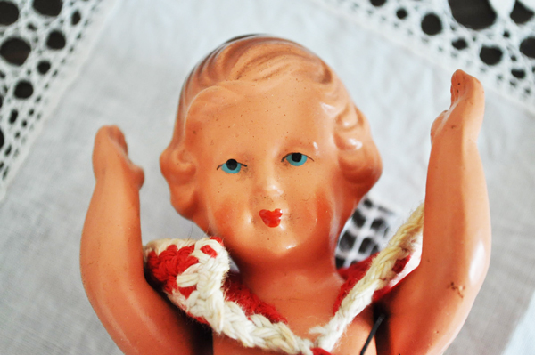 画像: ◆50％off◆ドイツ・ヴィンテージ 陶器のお人形/赤いドレス
