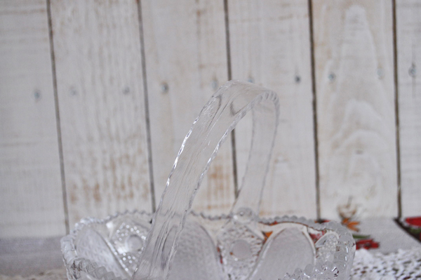 画像: ドイツ・プレスガラス 持ち手付ボウル