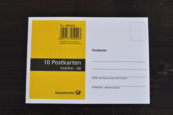 ドイツ・ドイツポスト（ドイツ郵政）ポストカード10枚セット/白無地（現行品）