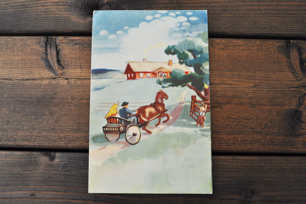 画像1: オランダ・ヴィンテージポストカード/1957年/馬車
