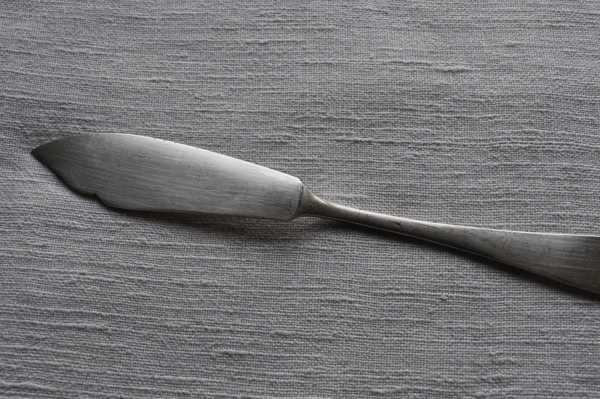 画像2: ドイツ・ヴィンテージ シルバープレート魚料理用ナイフ/フィッシュナイフ