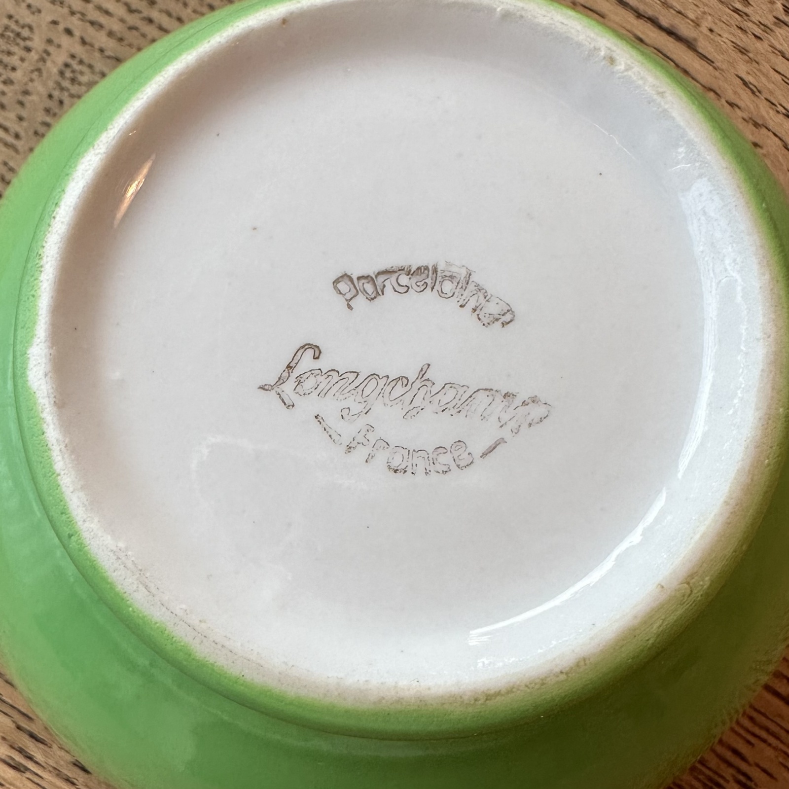 画像5: フランス・Longchampロンシャン　カフェオレボウル/グリーン水玉