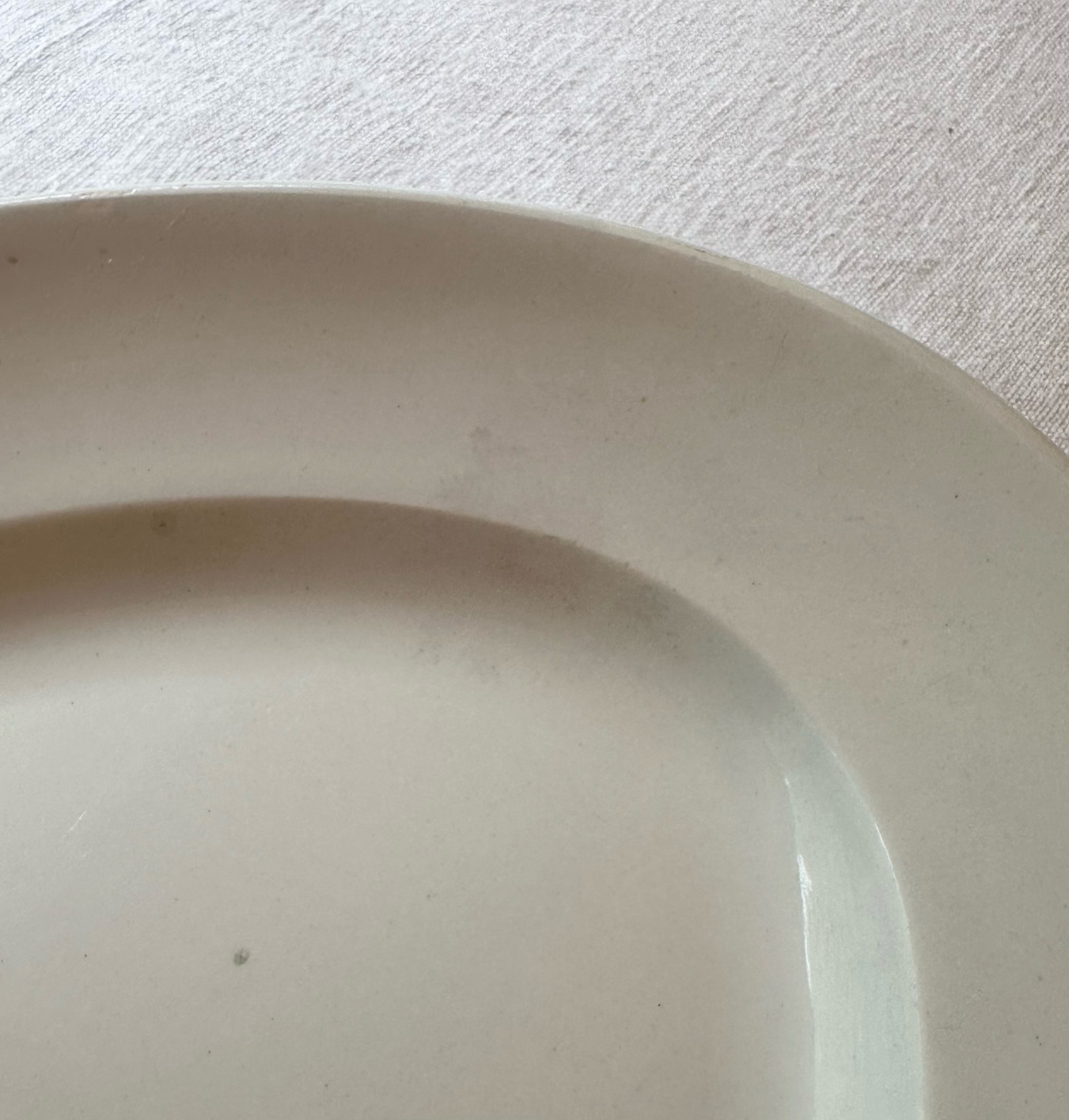 画像4: フランス・アンティーク　クレイユモントロー　オーバルプレート/白