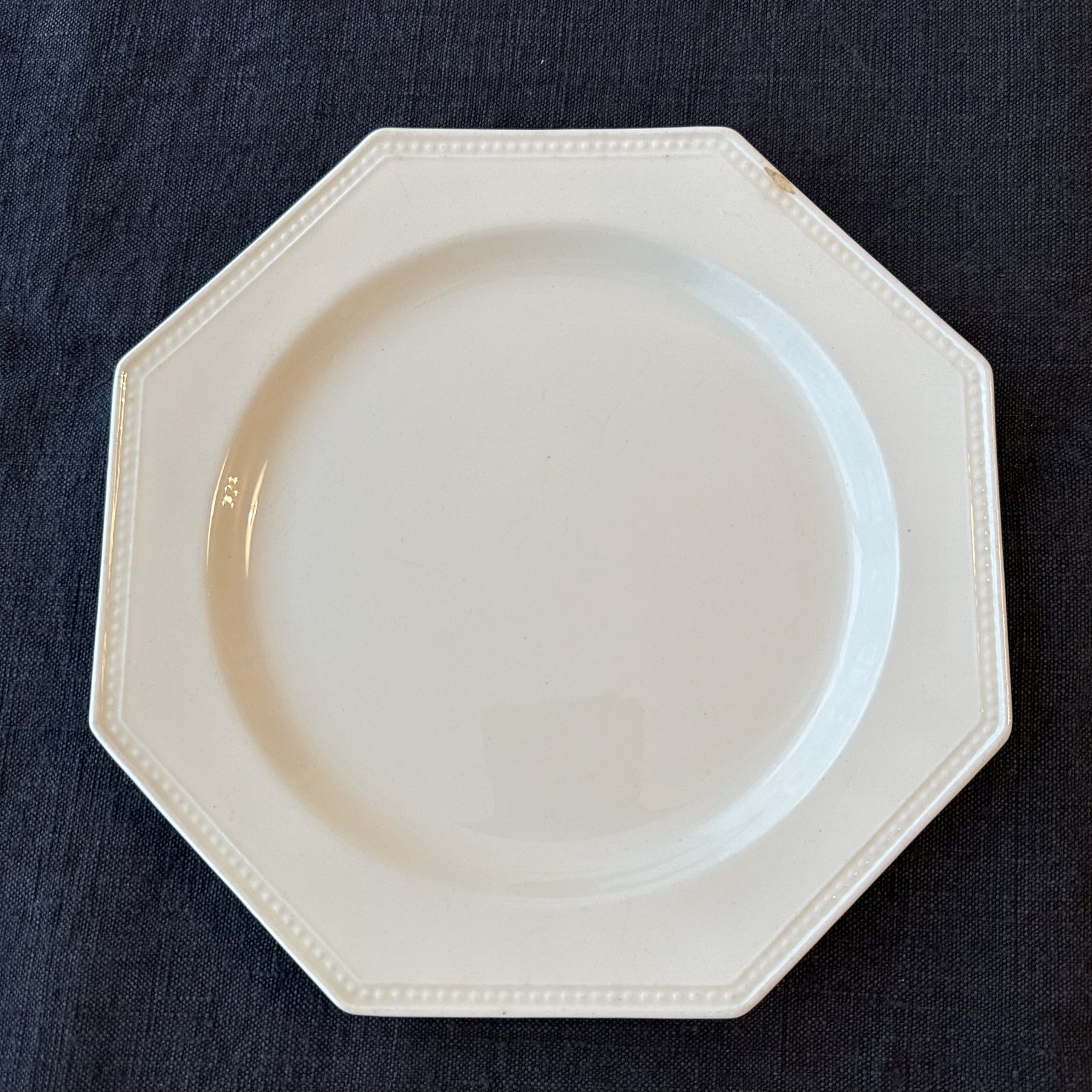 画像1: フランス・アンティーク Creil et Montereau　クレイユモントロー オクトゴナル平皿