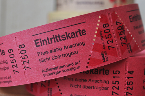 画像: ドイツのチケット/ラズベリーレッド 10枚セット
